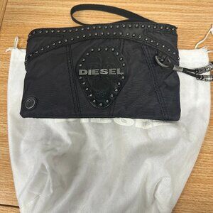 Vintage Diesel Canvas & Leather Studded Wristlet w/ Dust Bag